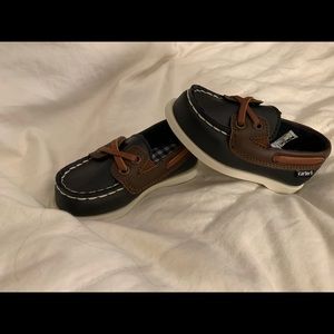 Navy & Brown Boat Shoes for little boy